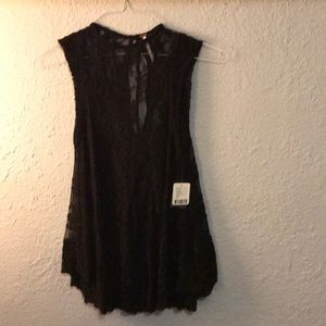 black Lace Free people Top, never worn, with tags